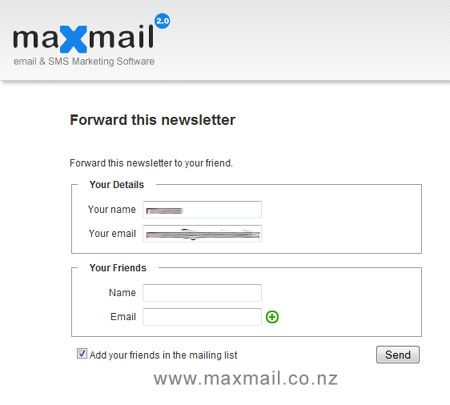 Maxmail's mail forwarding Function